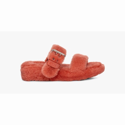 Chinelos UGG Fuzz Yeah Mulher Terracota | PT-RLUHQ